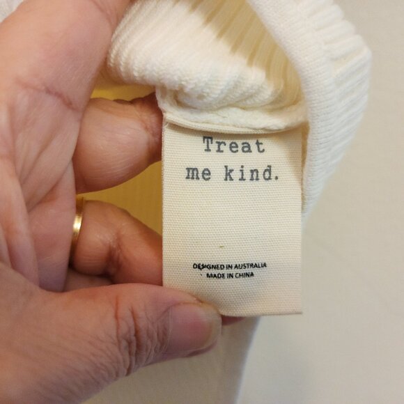 Bare by Charlie Holiday Long Sleeve Rib Knit Bodysuit Coconut Size S Bodysuit - Picture 11 of 16